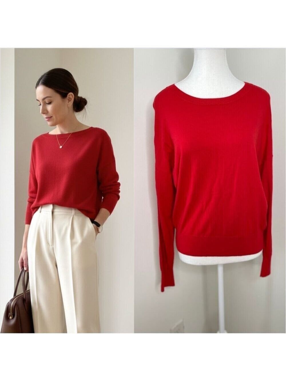 Tristan Italian Yarn Lightweight Crew Sweater S